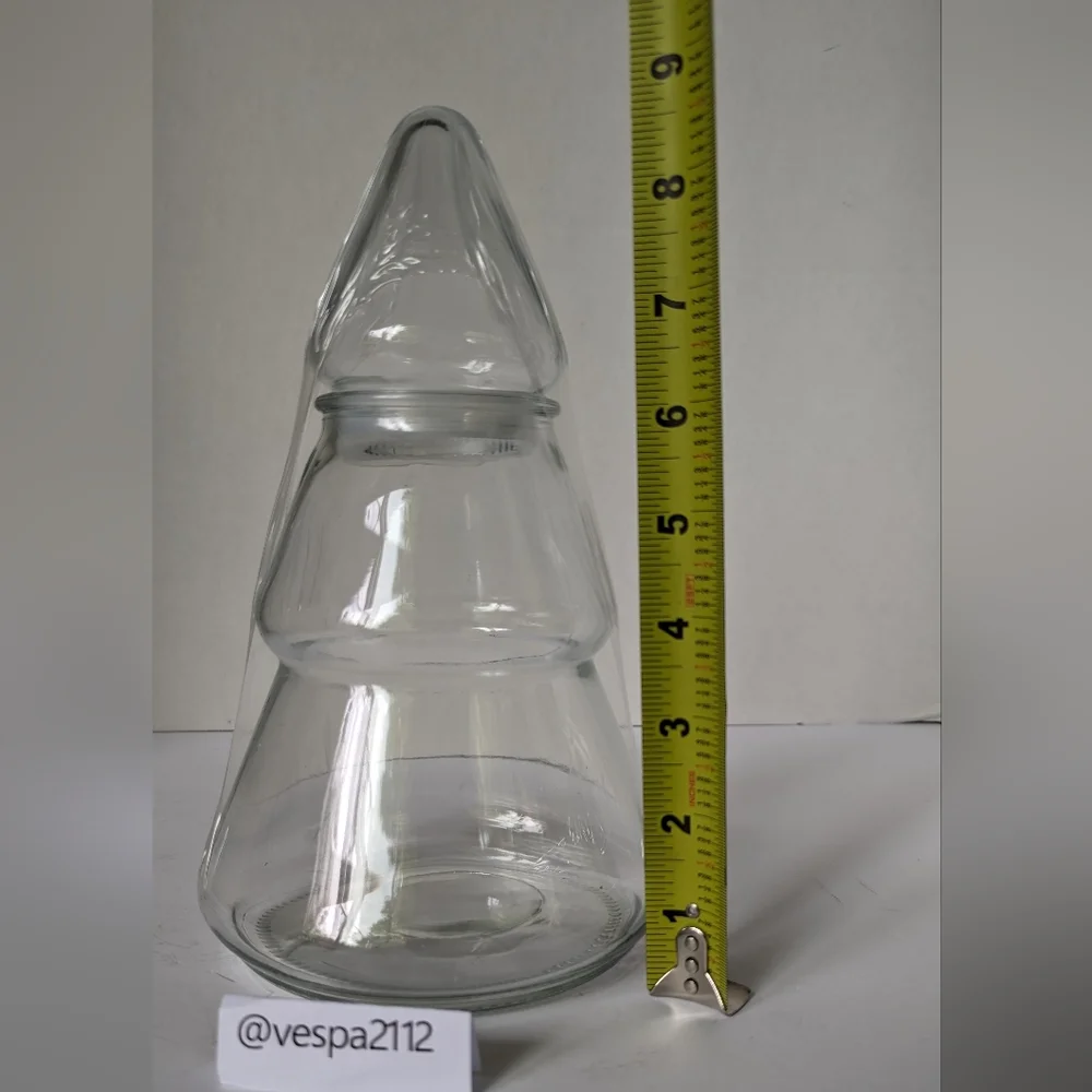 Target Bullseye Playground Christmas Tree Clear Fillable Glass Jar Canister
